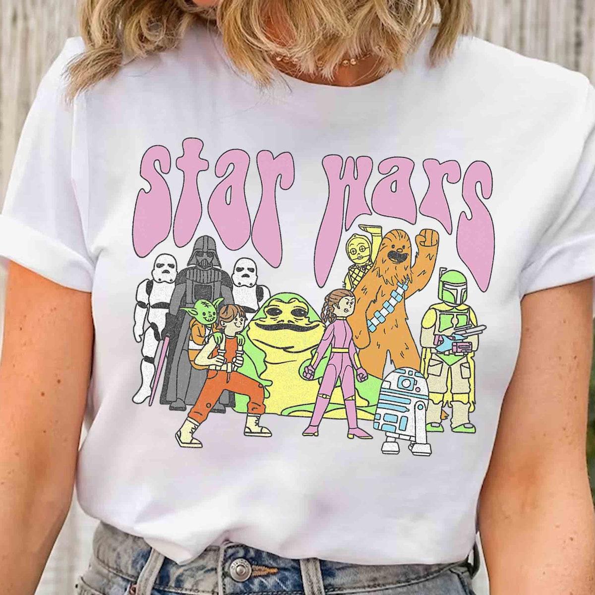 Star Wars Characters Group Psychedelic Group Poster Shirt 2