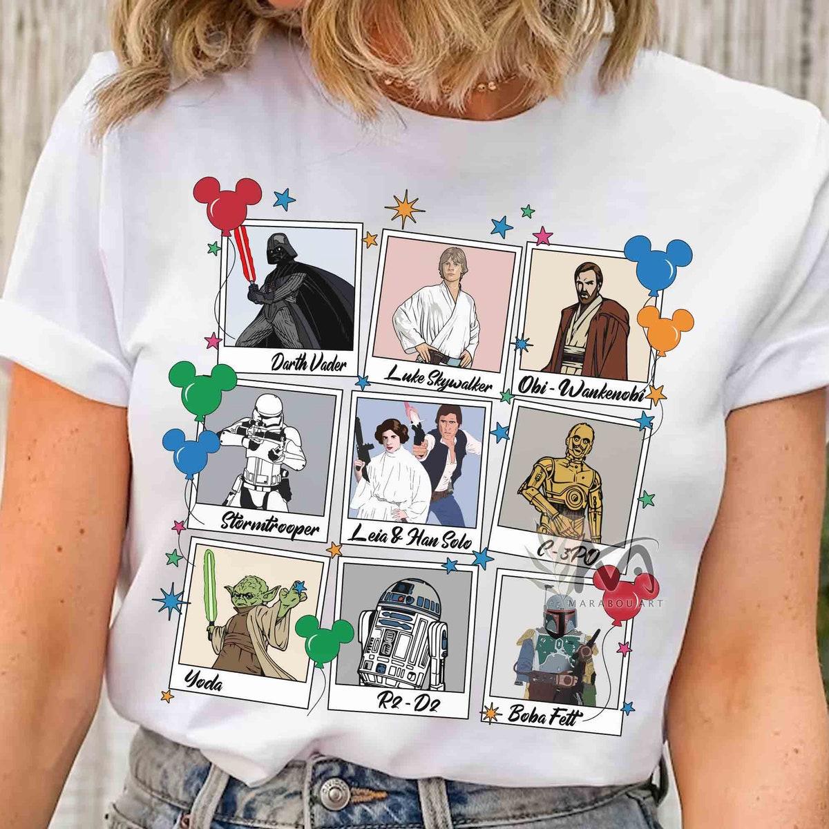 Star Wars Characters Photos Mickey Balloons Shirt 1