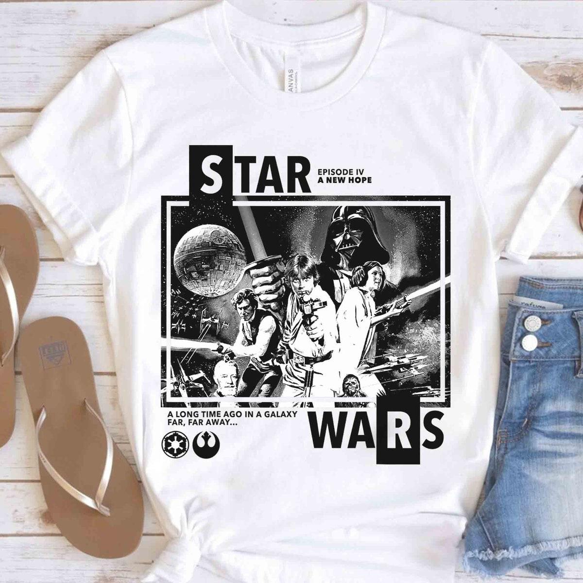 Star Wars Characters Vader Luke A New Hope Poster Shirt 1