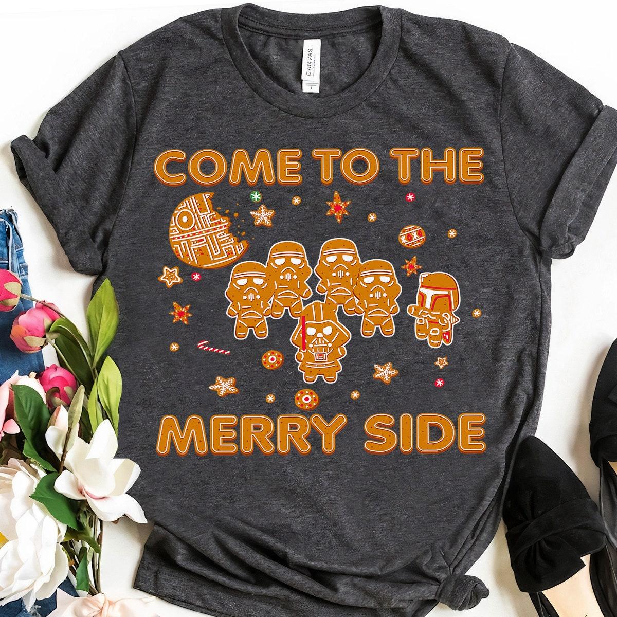 Star Wars Christmas Empire Come To The Merry Side Cookies Shirt 3