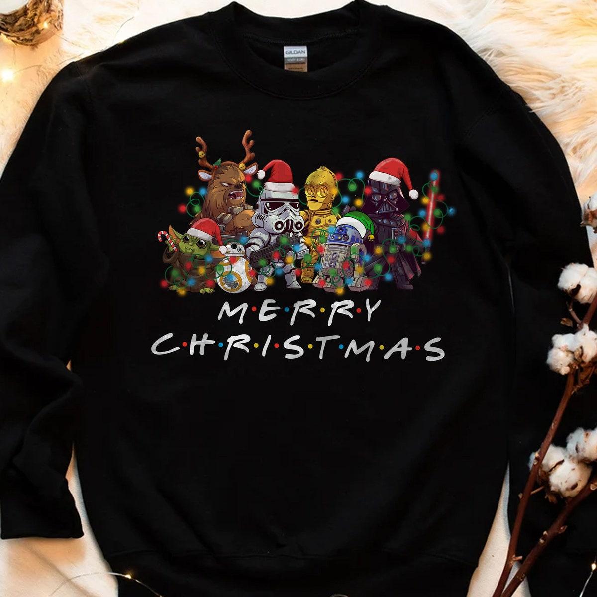 Star Wars Christmas Lights Chibi Squad Shirt 2