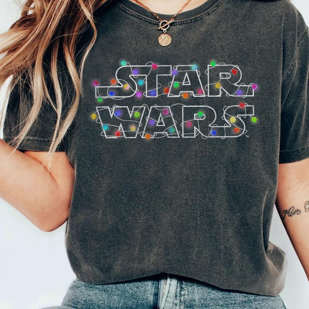 Star Wars Christmas Lights Logo Xmas Party Shirt 1