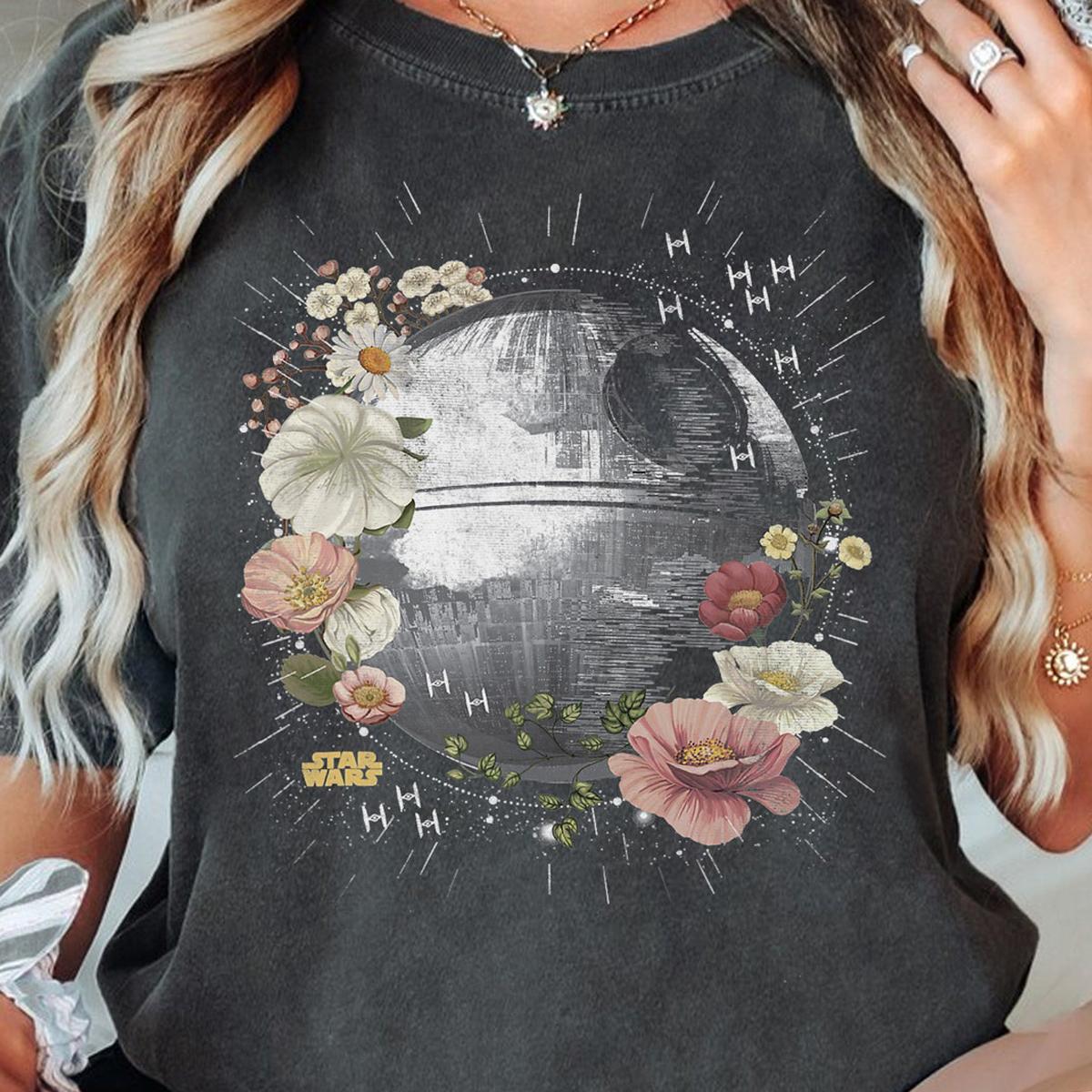 Star Wars Dark Side Floral Death Star Shirt 1