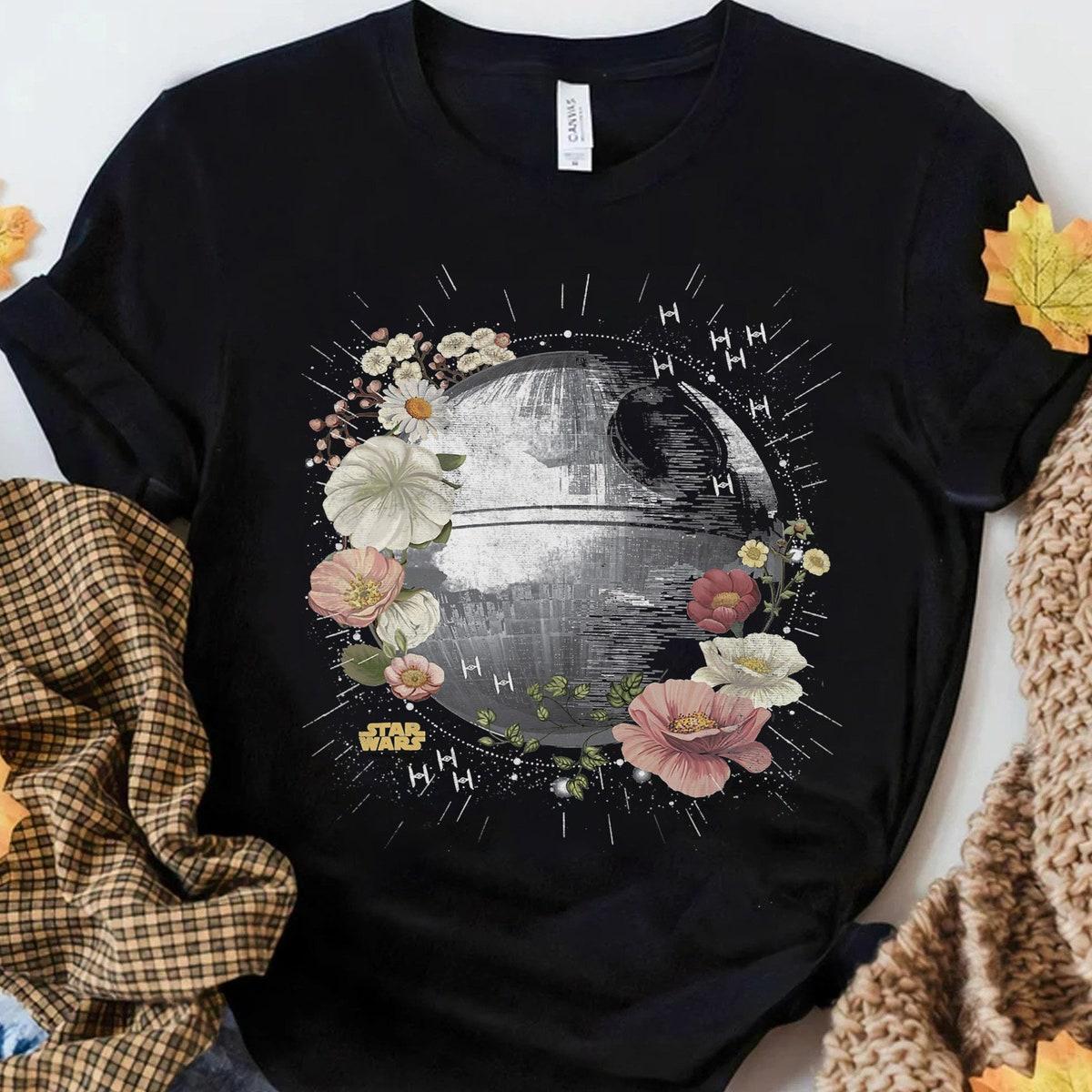 Star Wars Dark Side Floral Death Star Shirt 2