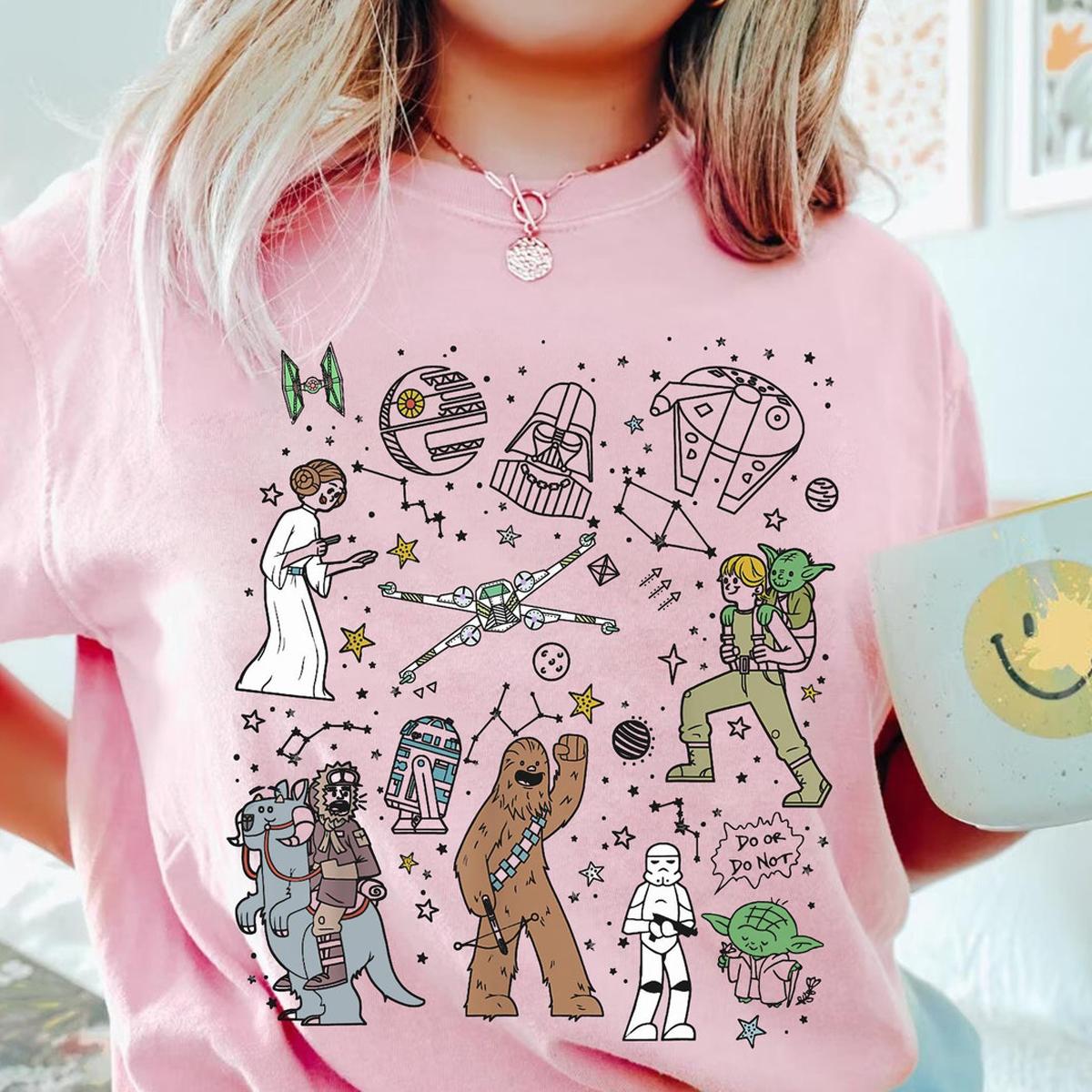 Star Wars Group Shot Constellation Doodles Shirt 2