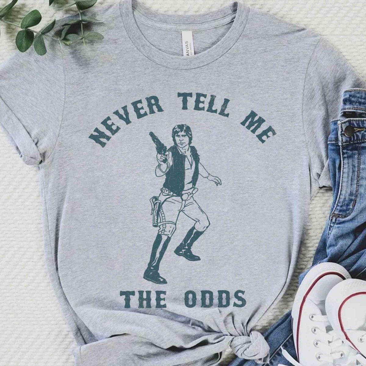 Star Wars Han Solo Never Tell Me The Odds Portrait Shirt 3