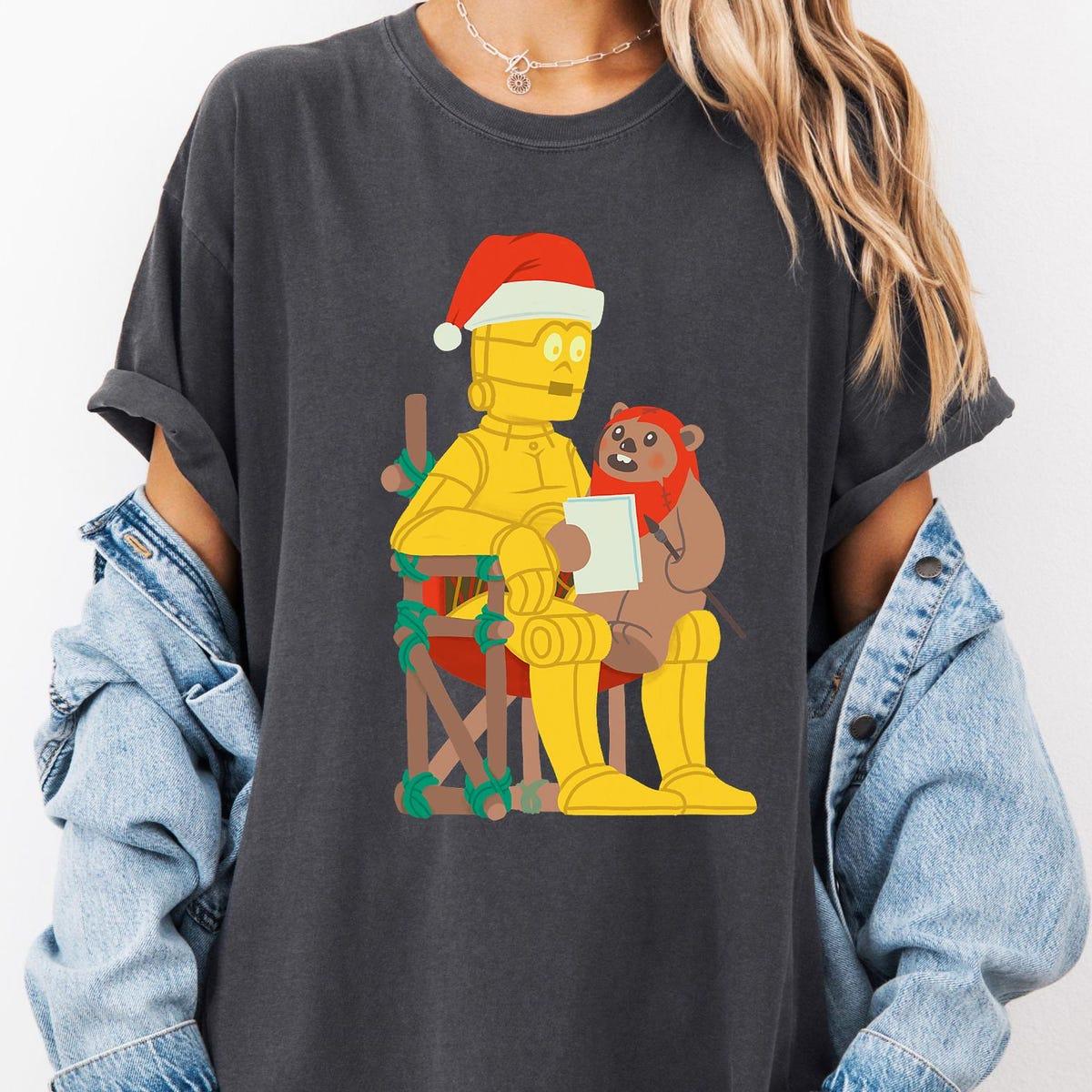 Star Wars Holiday Santa C 3po And Ewok Christmas Shirt 2