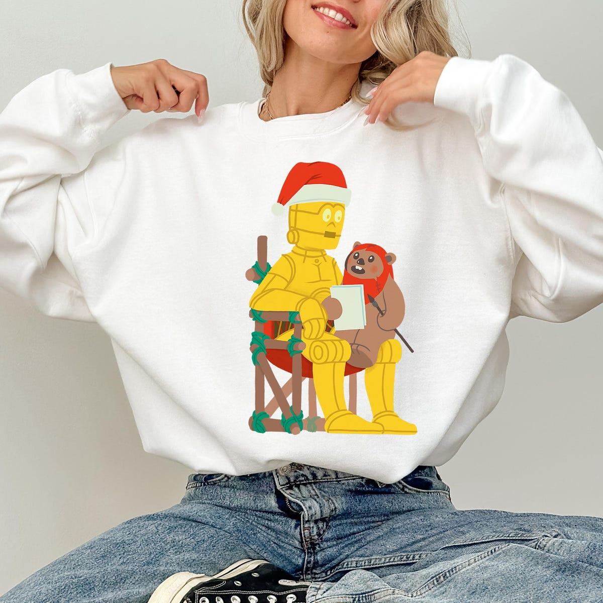 Star Wars Holiday Santa C 3po And Ewok Christmas Shirt 3