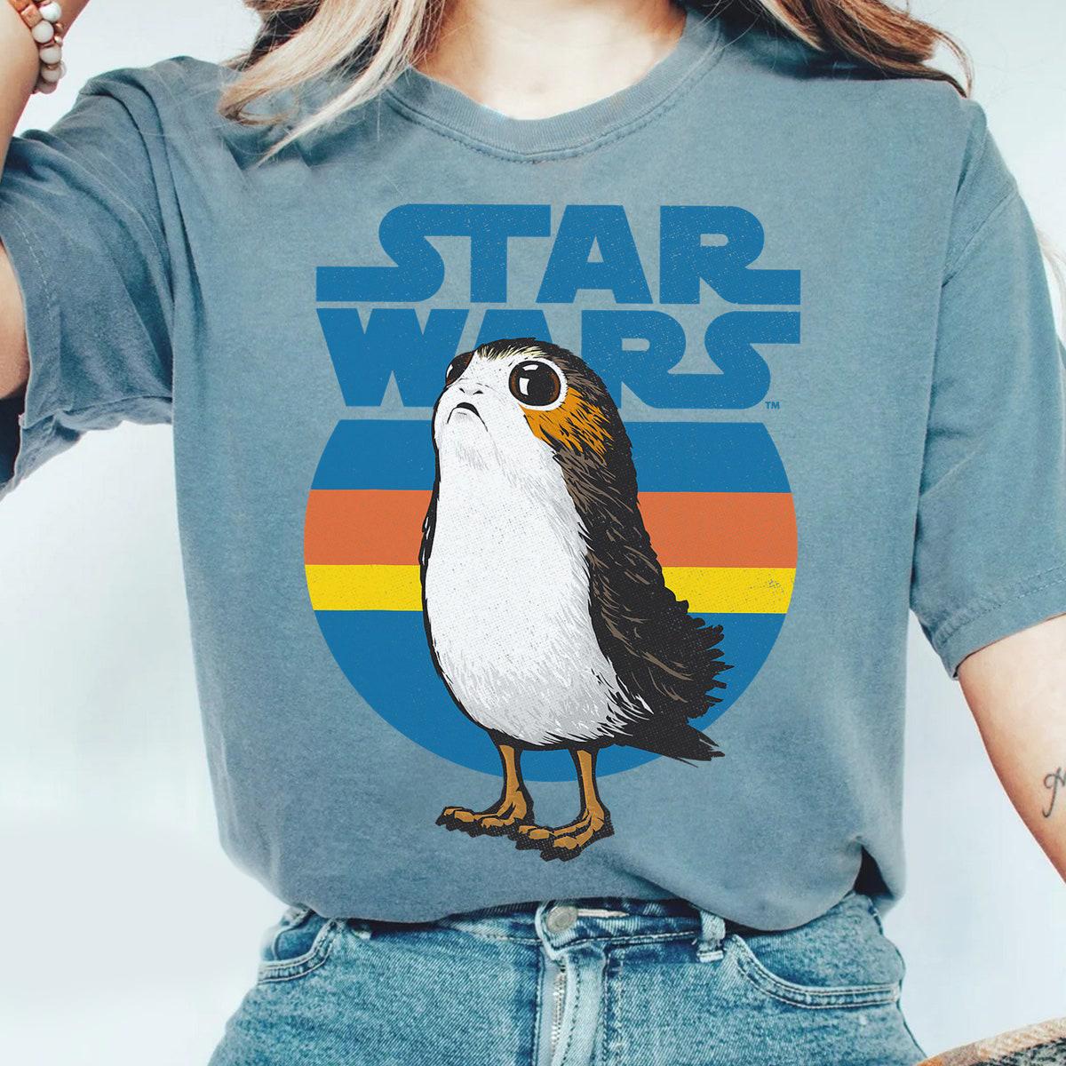 Star Wars Last Jedi Porg Stripes Logo Graphic Shirt 2