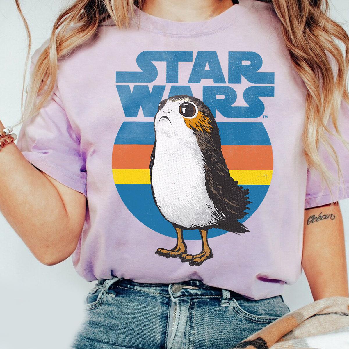 Star Wars Last Jedi Porg Stripes Logo Graphic Shirt 3