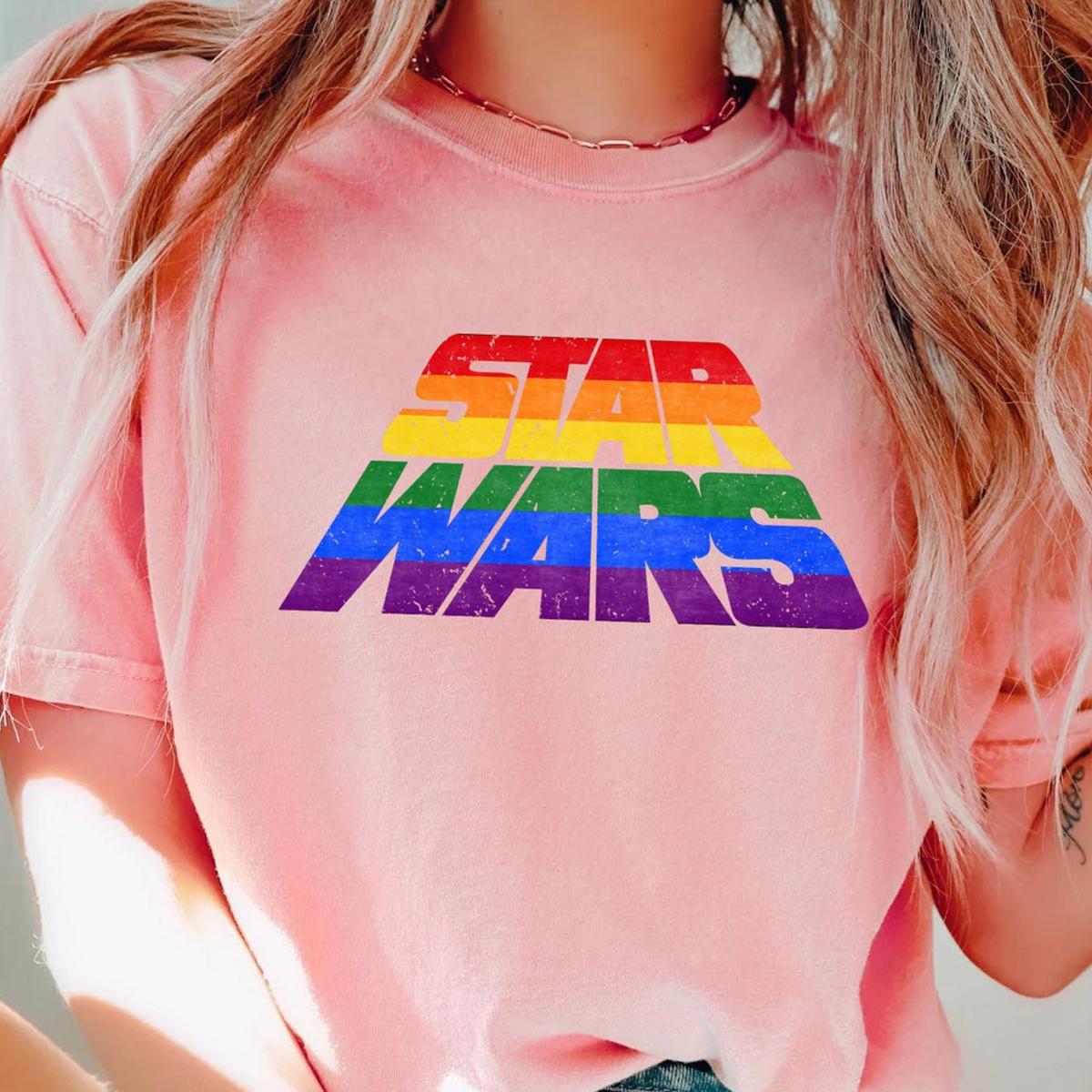 Star Wars Lgbt Logo Hollywood Studios Rainbow Pride Month Shirt 2