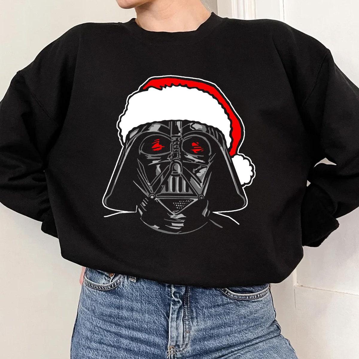 Star Wars Santa Darth Vader Sketch Christmas Graphic Shirt 2