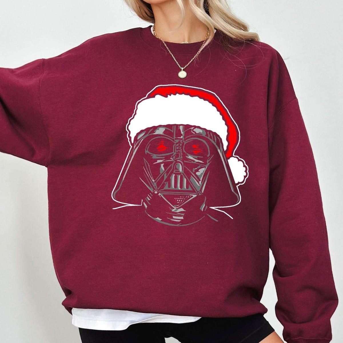 Star Wars Santa Darth Vader Sketch Christmas Graphic Shirt 4