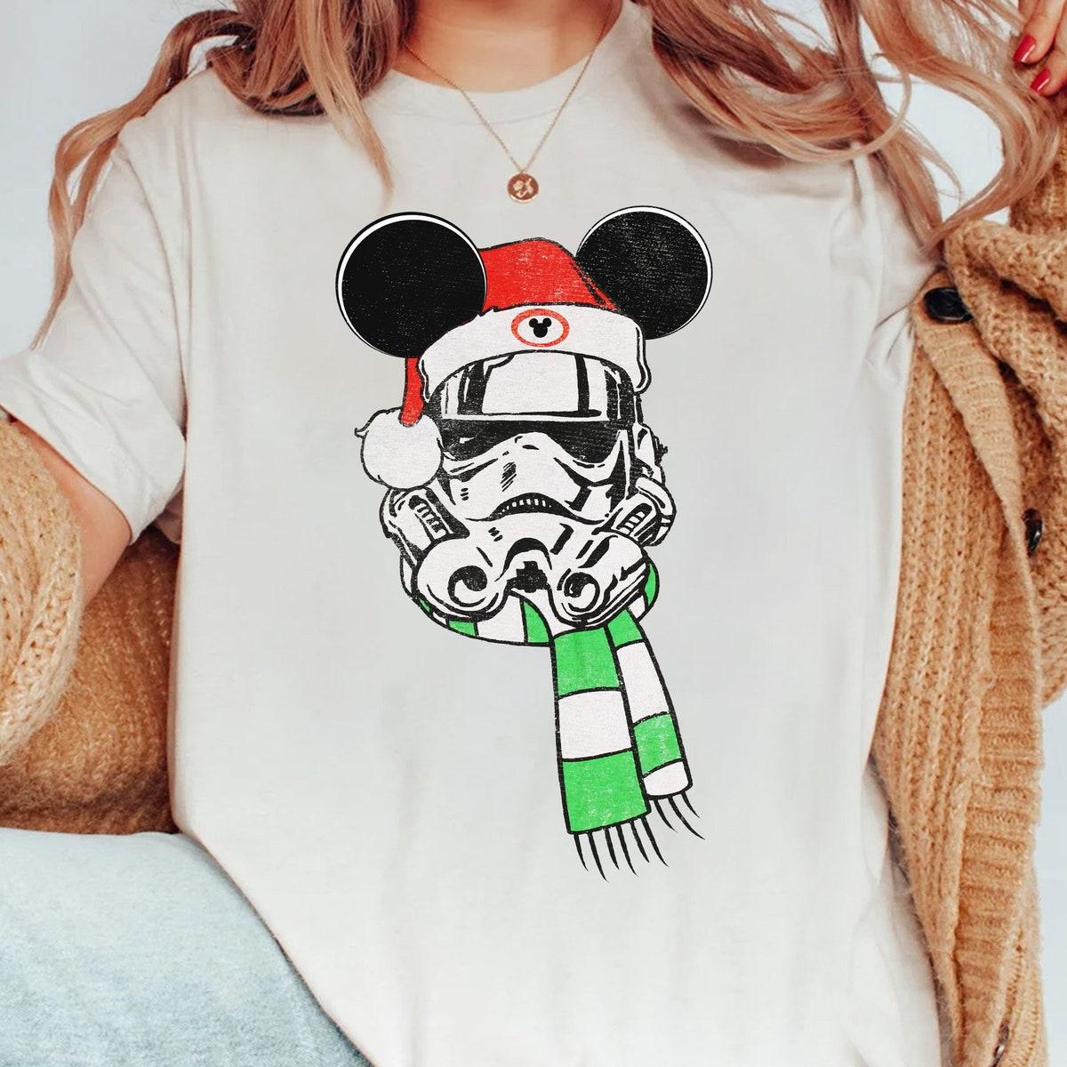 Star Wars Stormtrooper Santa With Scarf Christmas Shirt 2