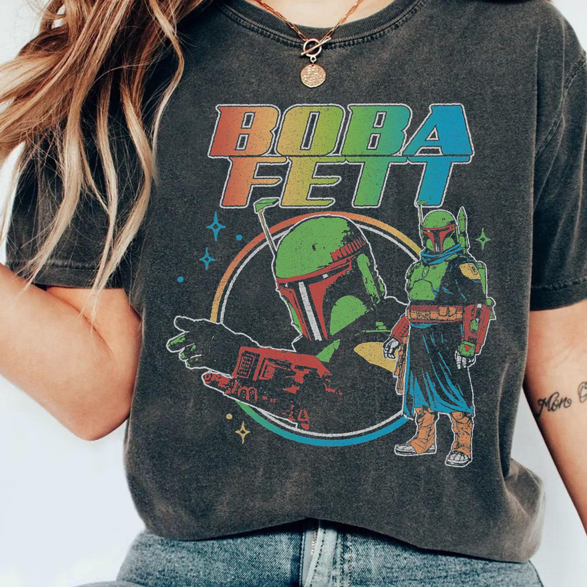 Star Wars The Book Of Boba Fett Rainbow Logo Shirt 1