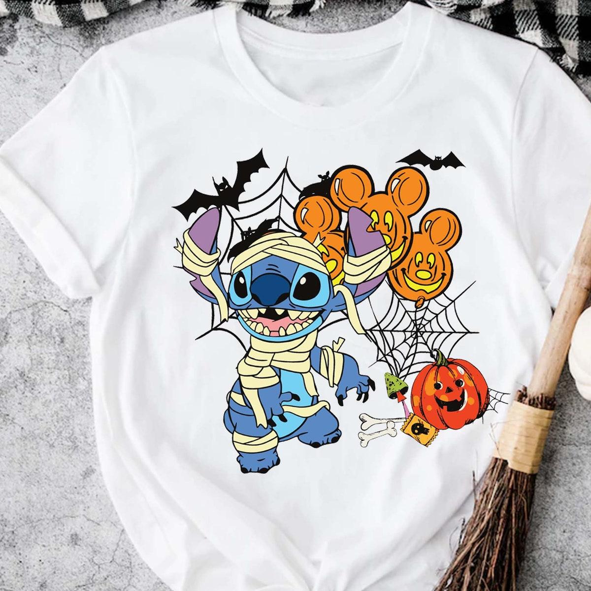 Stitch And Angel Stitch Halloween Shirt 3