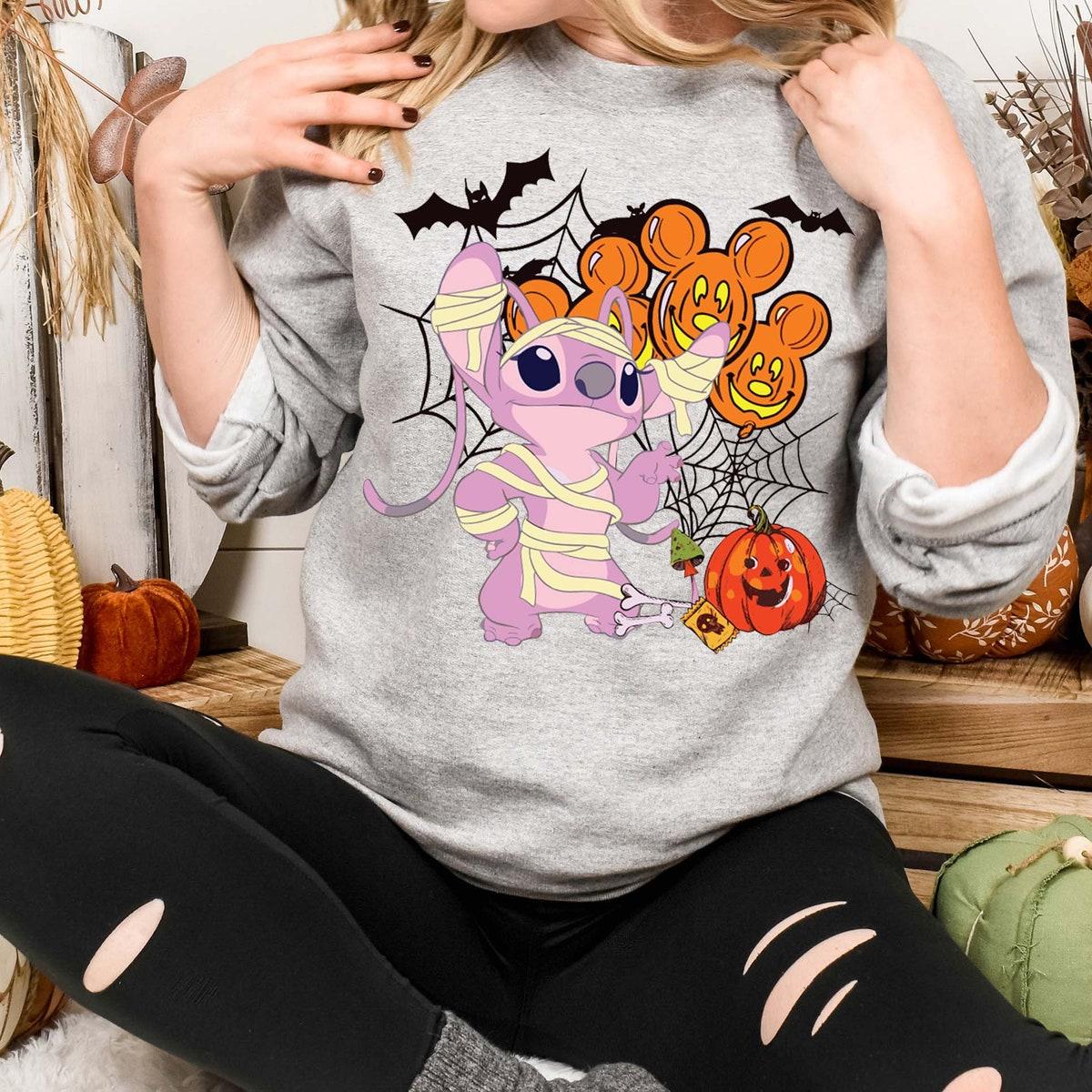 Stitch And Angel Stitch Halloween Shirt 4