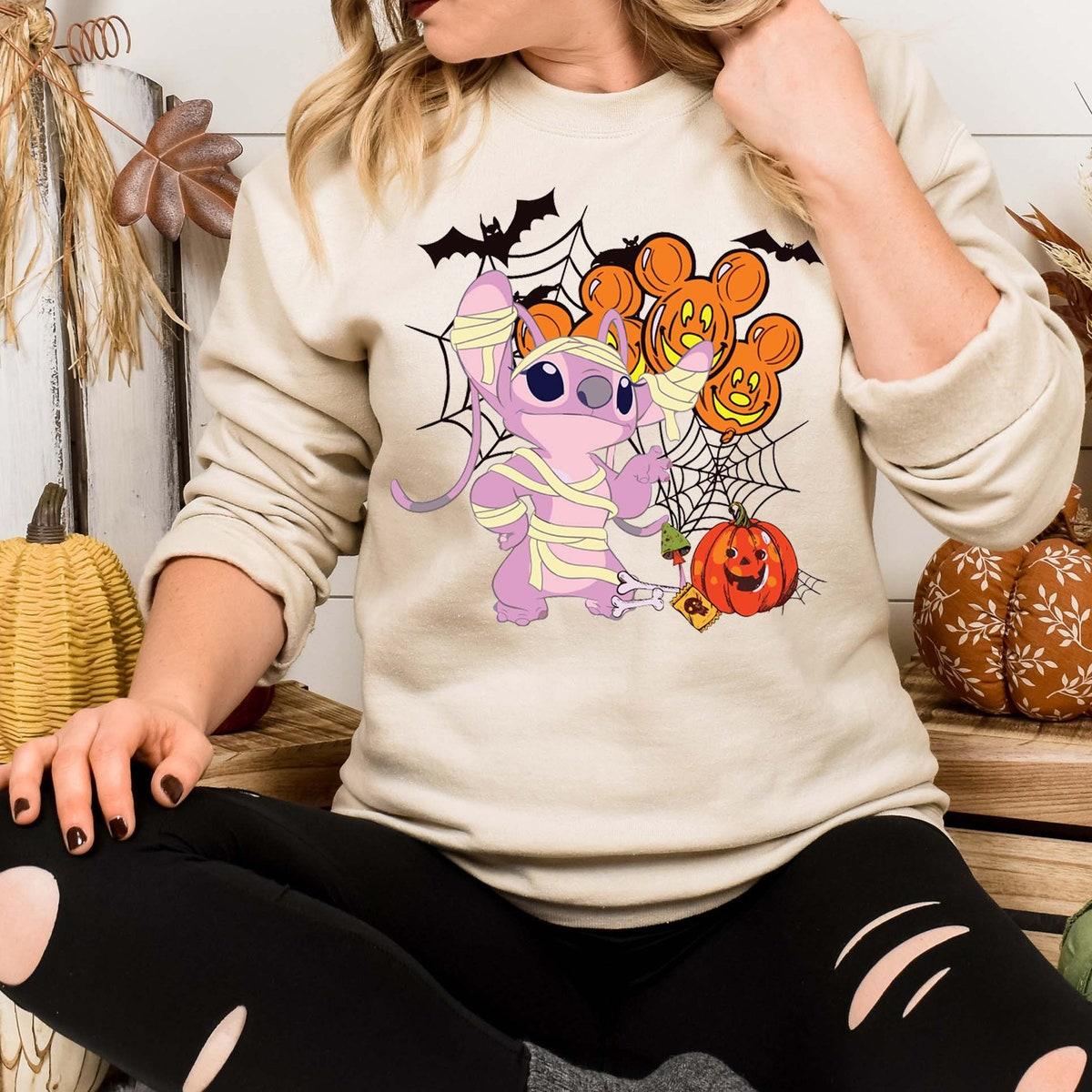 Stitch And Angel Stitch Halloween Shirt 5