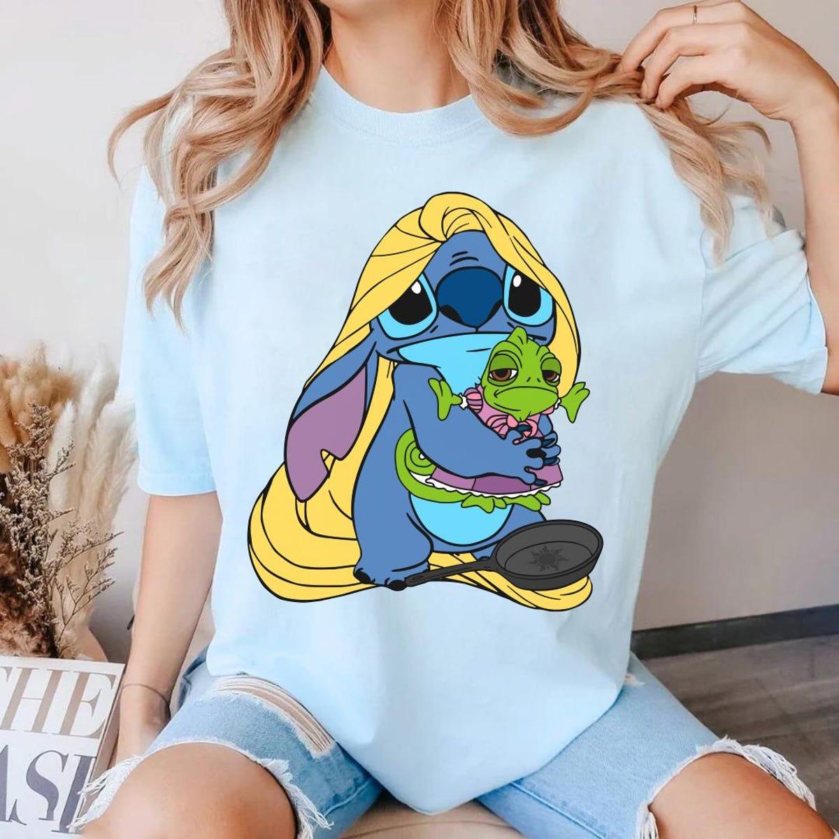 Stitch Costume Rapunzel With Pascal Shirt 1