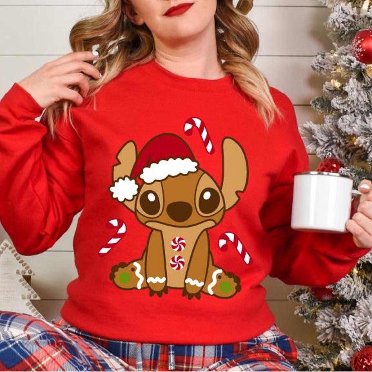 Stitch Deer Santa Shirt 3