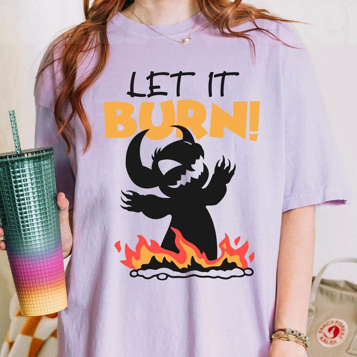 Stitch Dragon Halloween Let It Burn Lilo And Stitch Shirt 2