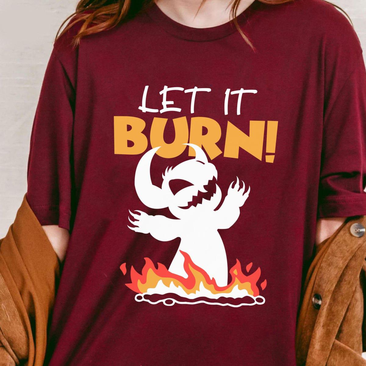 Stitch Dragon Halloween Let It Burn Lilo And Stitch Shirt 3