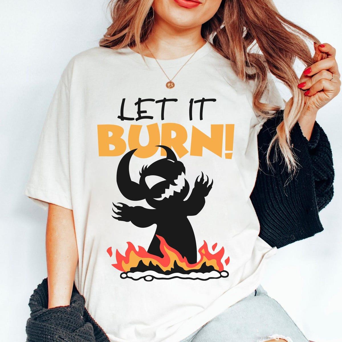 Stitch Dragon Halloween Let It Burn Lilo And Stitch Shirt 4