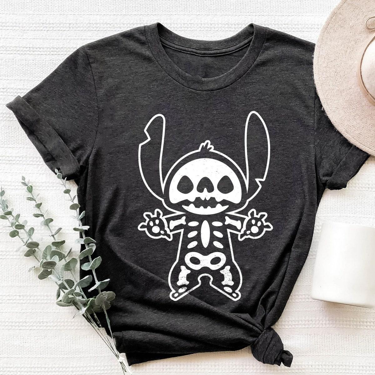 Stitch Halloween Skeleton Shirt 3