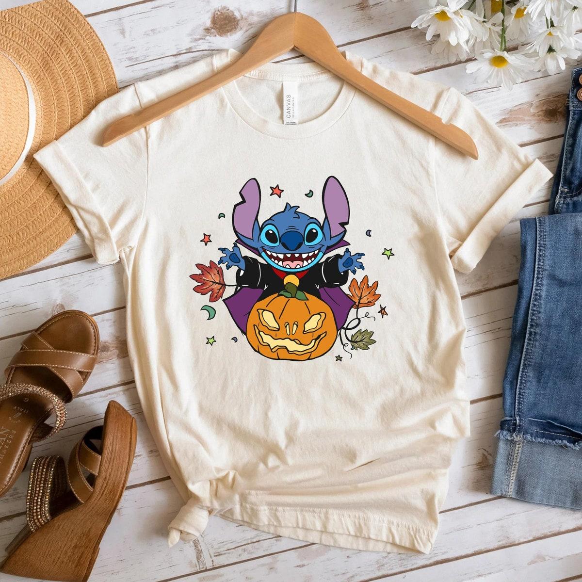 Stitch Pumpkin Halloween Spooky Season Shirt 4