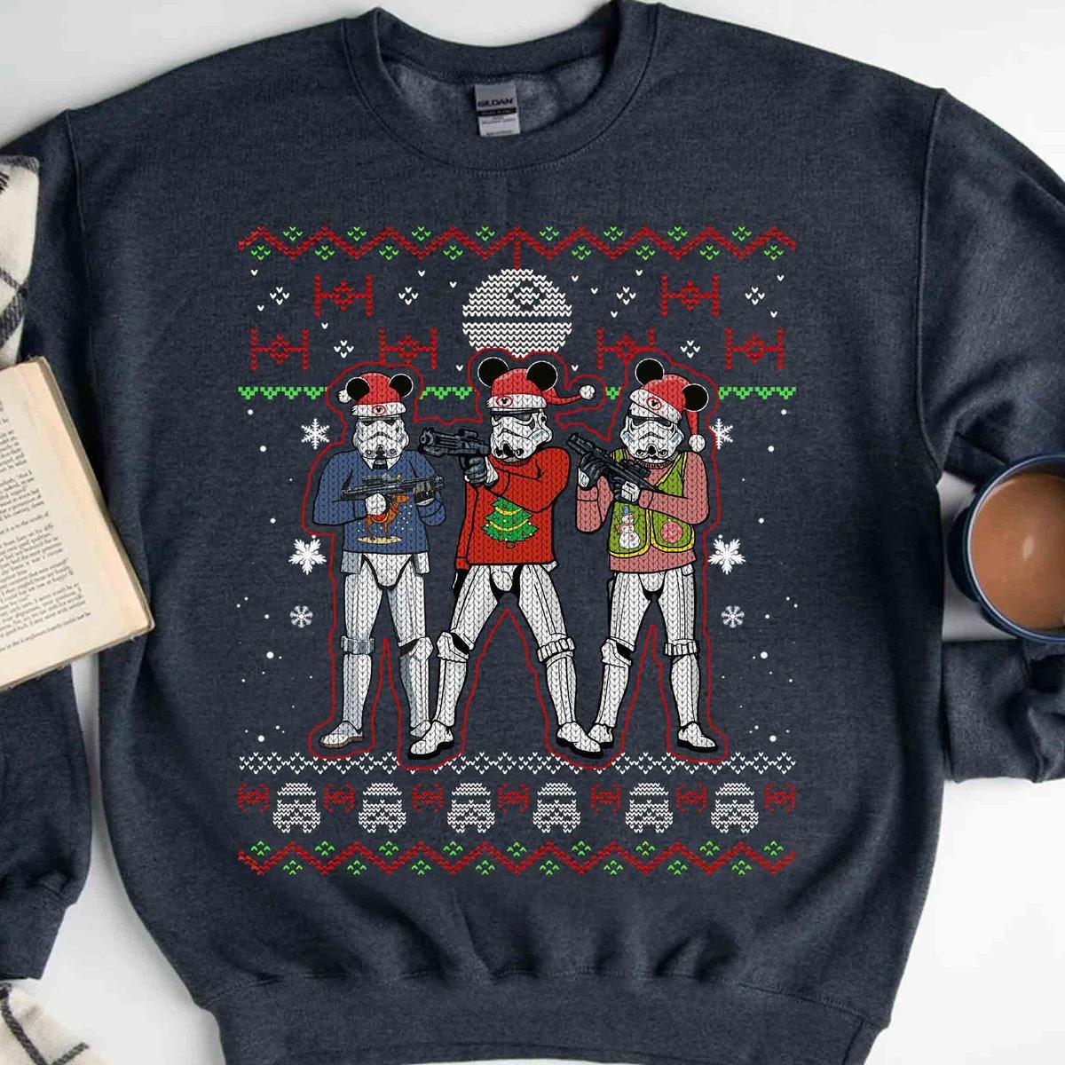 Stormtrooper Pajama Ugly Sweater Christmas Light Costume Shirt 1