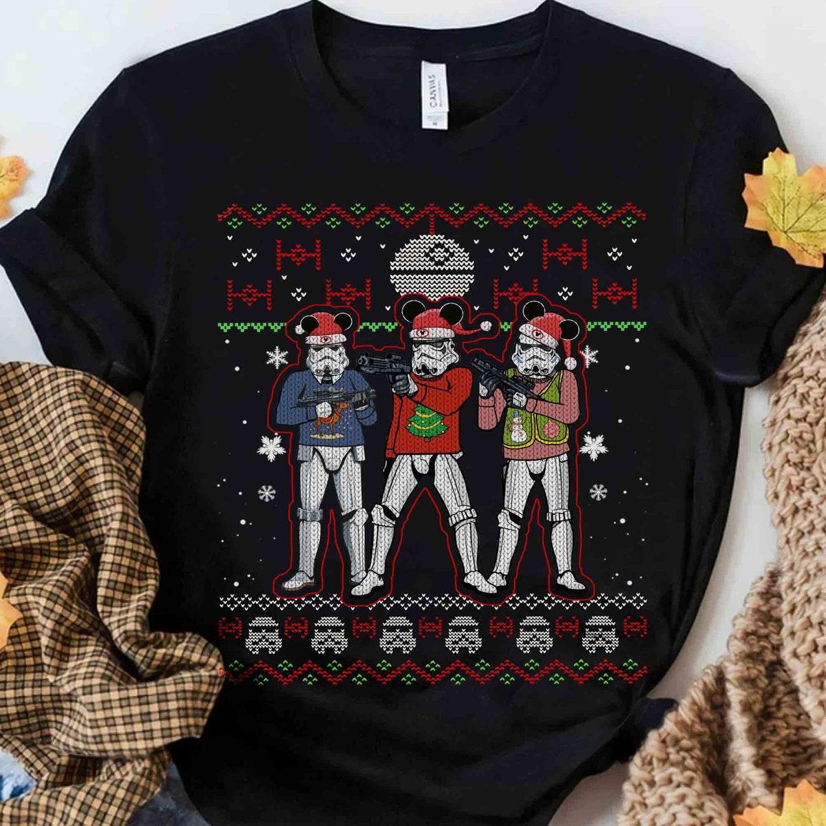 Stormtrooper Pajama Ugly Sweater Christmas Light Costume Shirt 2