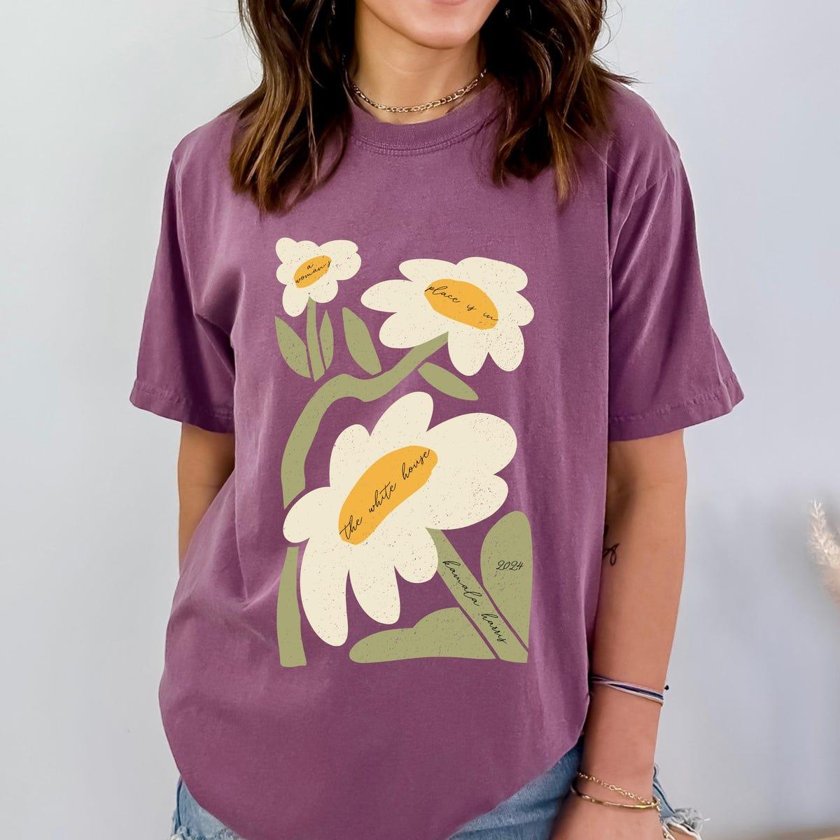 Subtle Kamala Harris Floral Madam Presiden Shirt 4