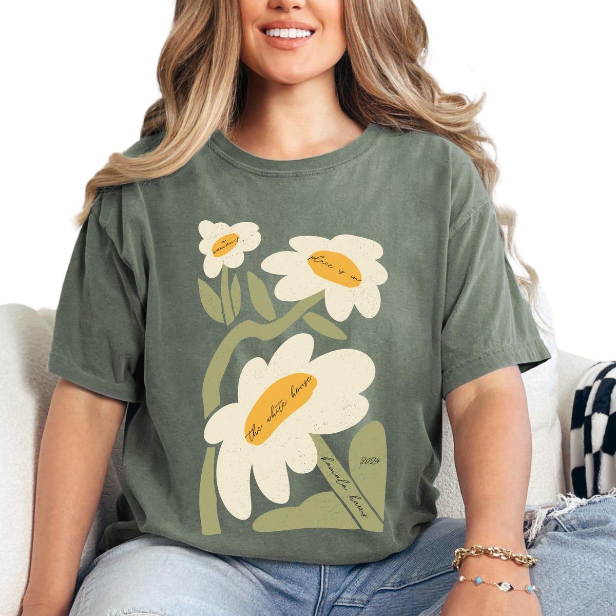 Subtle Kamala Harris Floral Madam Presiden Shirt 8