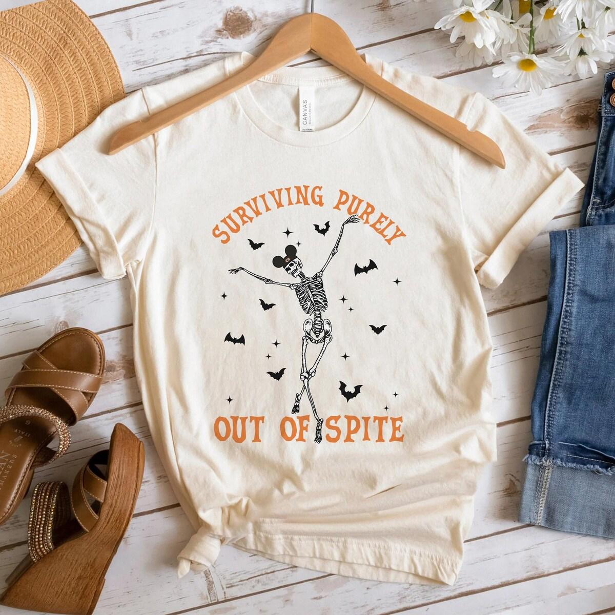 Surviving Purely Out Of Spite Halloween Spooky Shirt 1