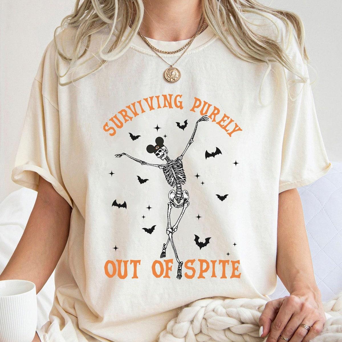 Surviving Purely Out Of Spite Halloween Spooky Shirt 2