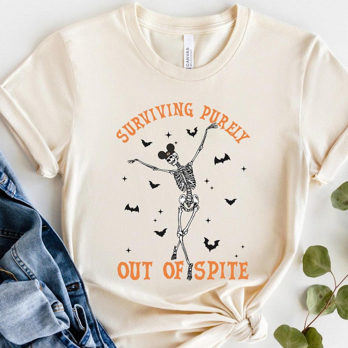 Surviving Purely Out Of Spite Halloween Spooky Shirt 4