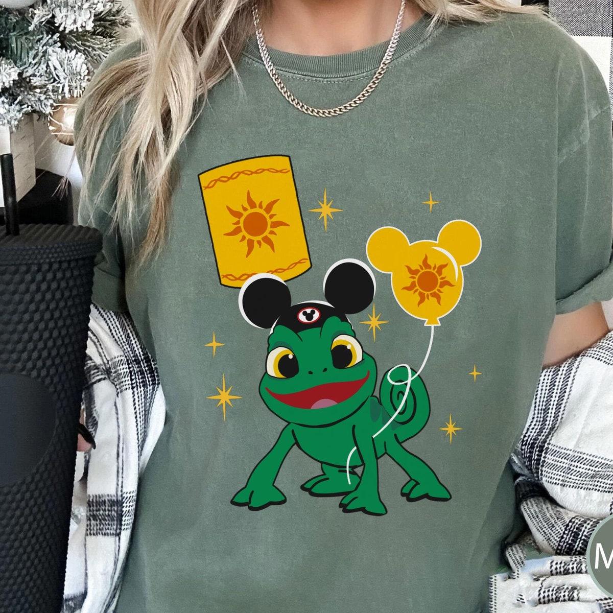 Tangled Pascal Mickey Balloon Sun Lantern Shirt 3