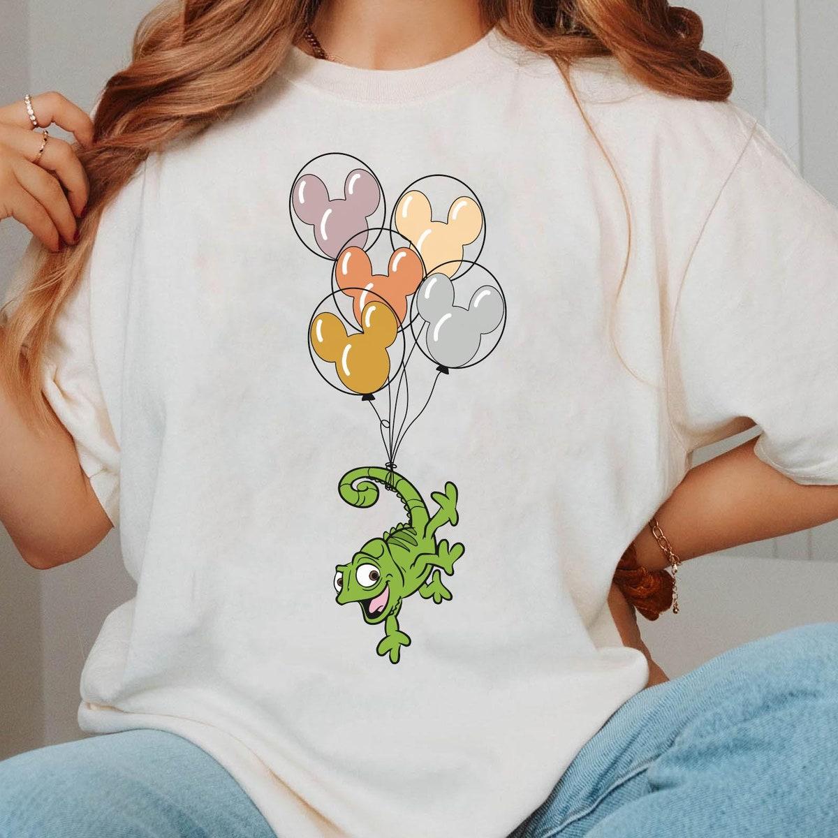 Tangled Pascal Mickey Balloon Vintage Disney Shirt 1