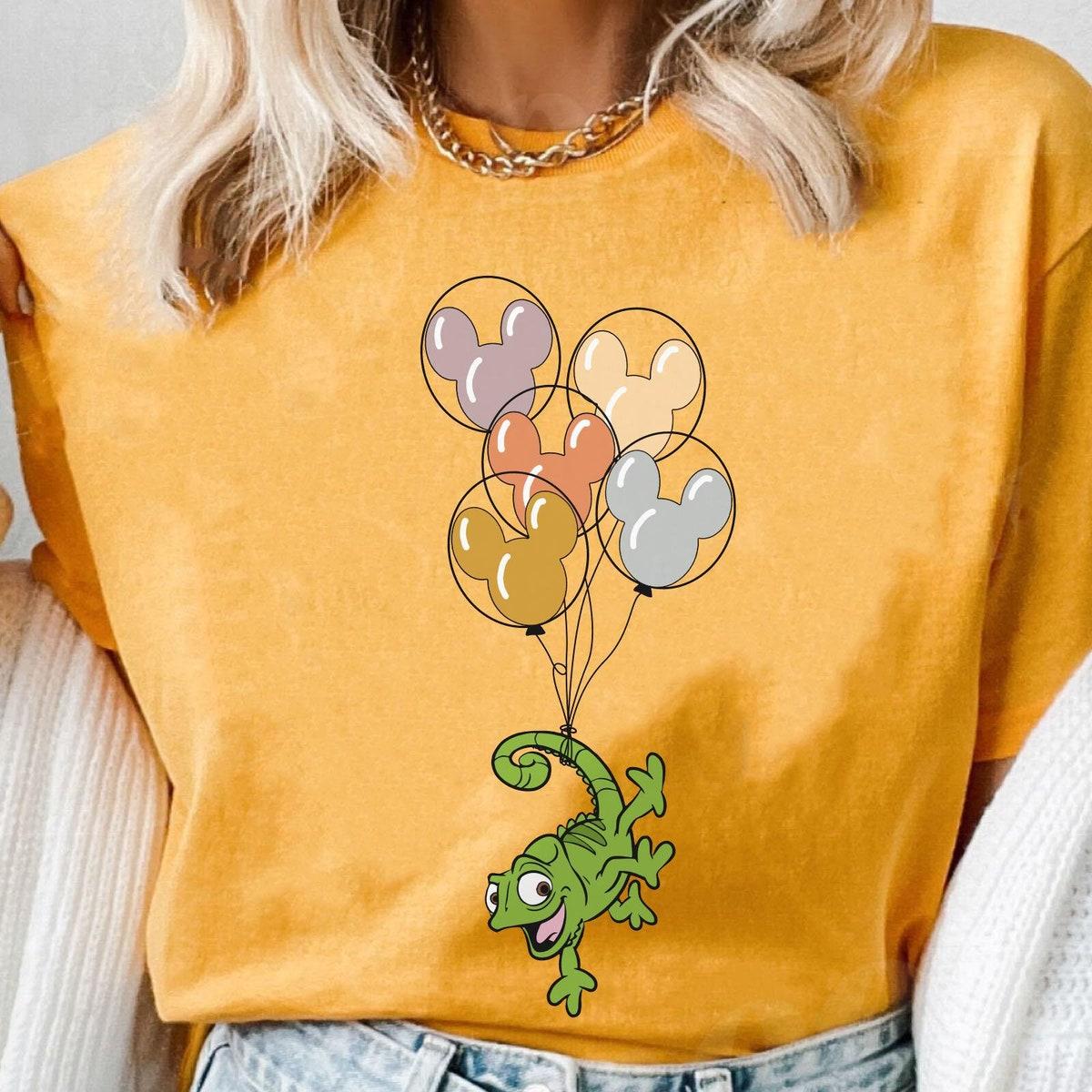 Tangled Pascal Mickey Balloon Vintage Disney Shirt 3