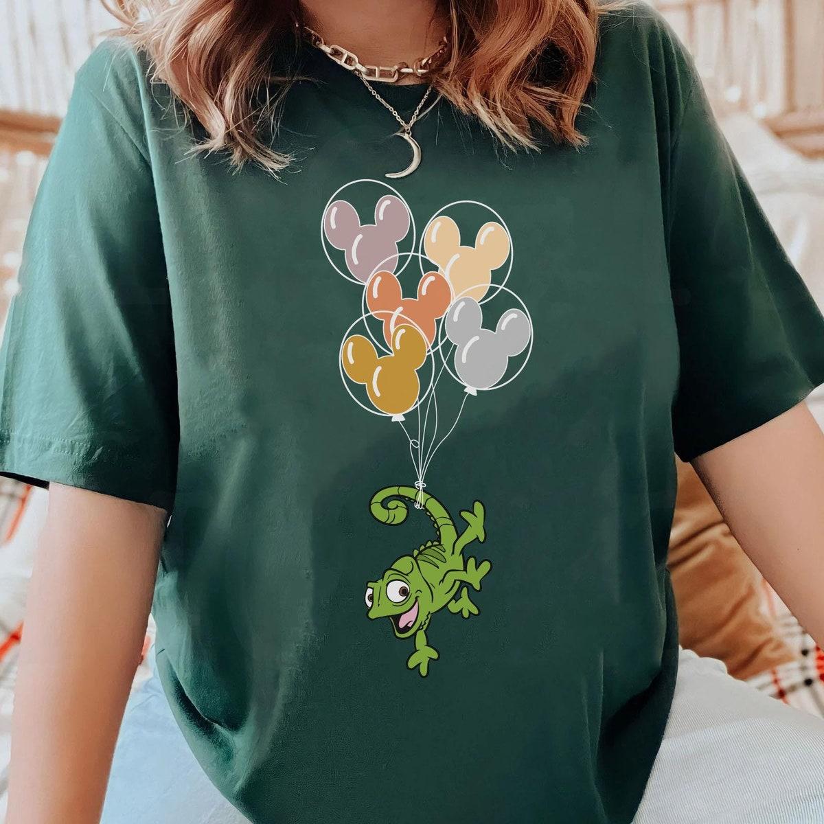 Tangled Pascal Mickey Balloon Vintage Disney Shirt 4