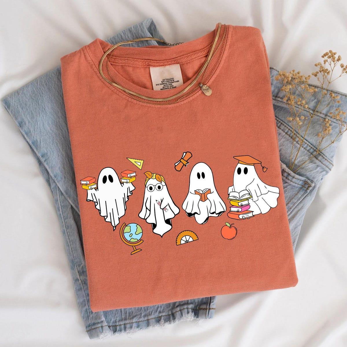 Teacher Boo Crew Cute Teacher Ghost Halloween Shirt 4