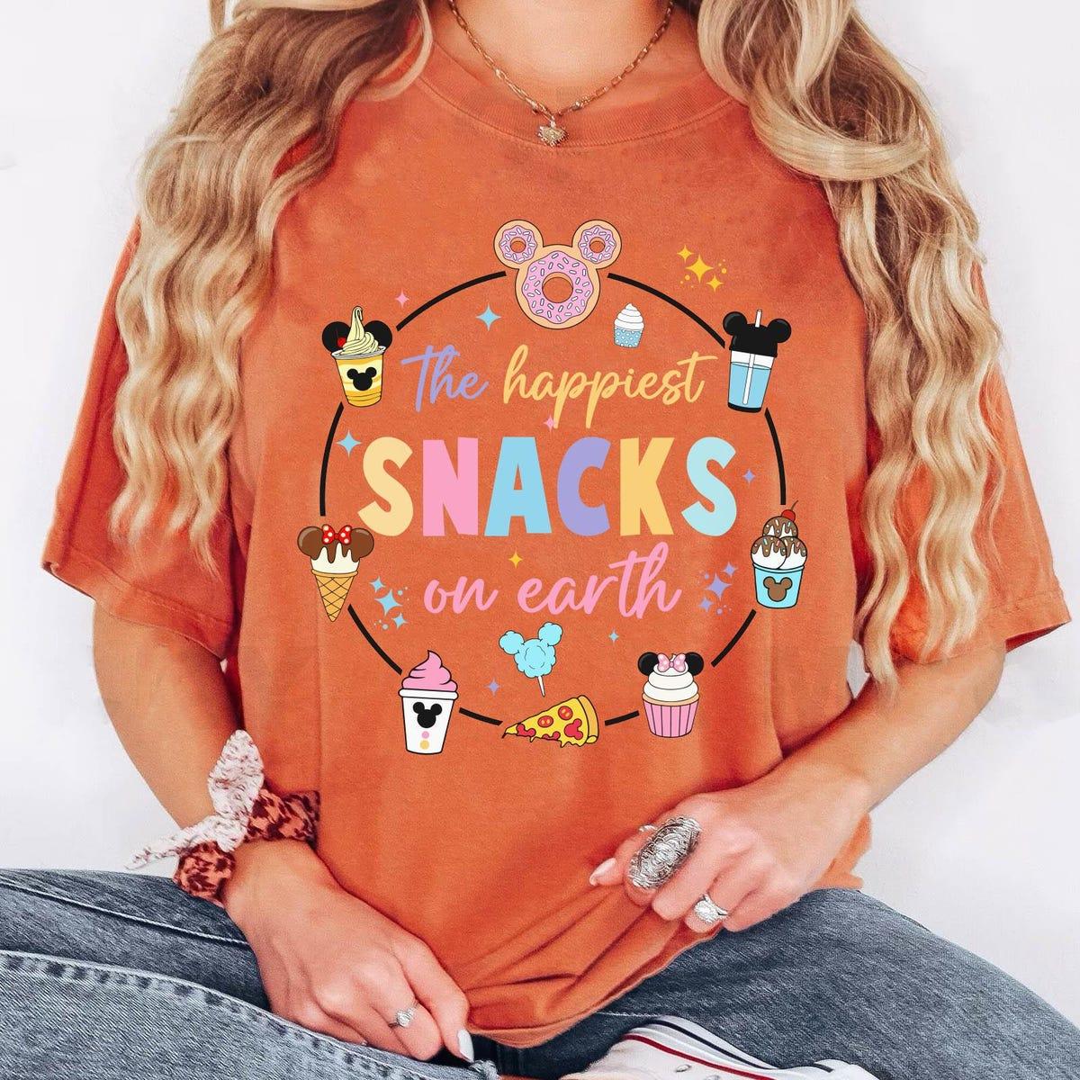 The Happiest Snacks On Earth Vintage Disney Snacks Shirt 3