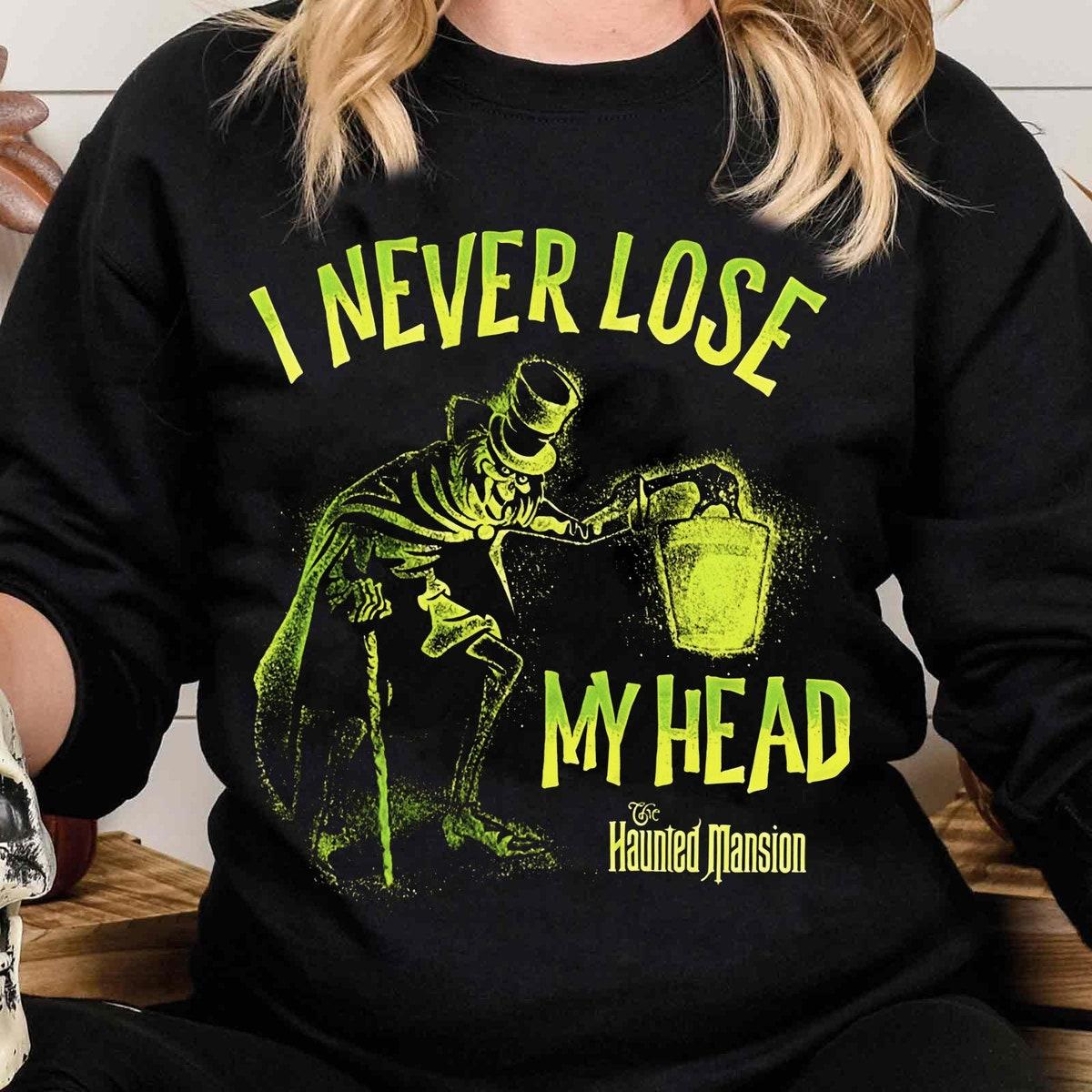 The Hatbox Ghost I Never Lose My Head Spooky Disney Haunted Mansion Shirt 1