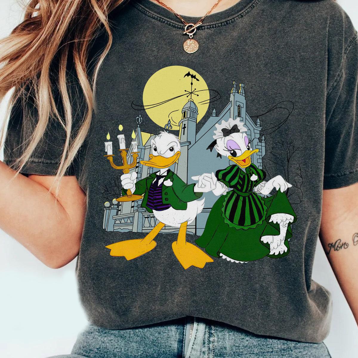 The Haunted Mansion Donald And Daisy Cosplay Mansion Butler Ghost Host Shirt 2