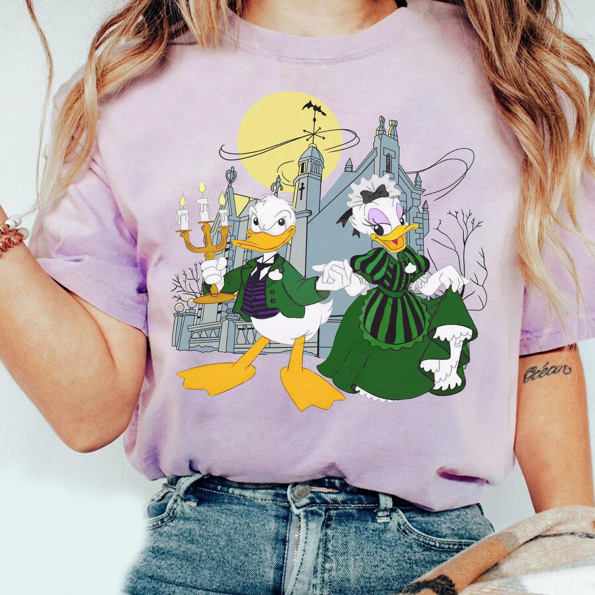 The Haunted Mansion Donald And Daisy Cosplay Mansion Butler Ghost Host Shirt 3