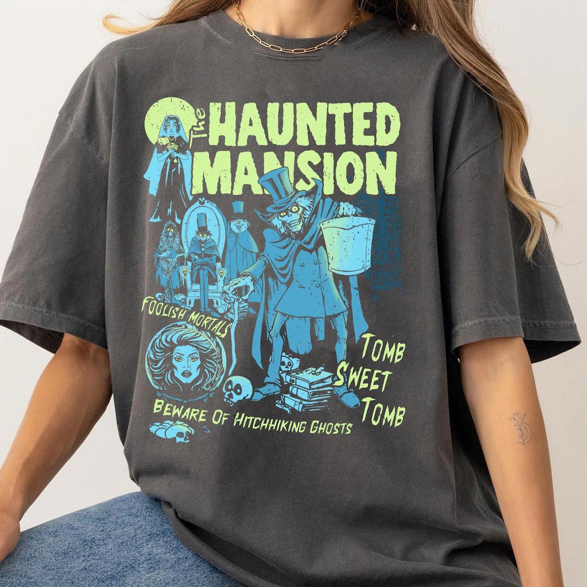 The Haunted Mansion Madame Leota Hitchhiking Ghosts The Hatbox Ghost Shirt 1