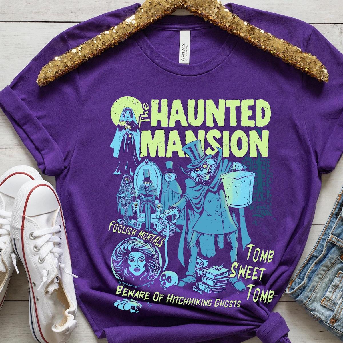 The Haunted Mansion Madame Leota Hitchhiking Ghosts The Hatbox Ghost Shirt 2