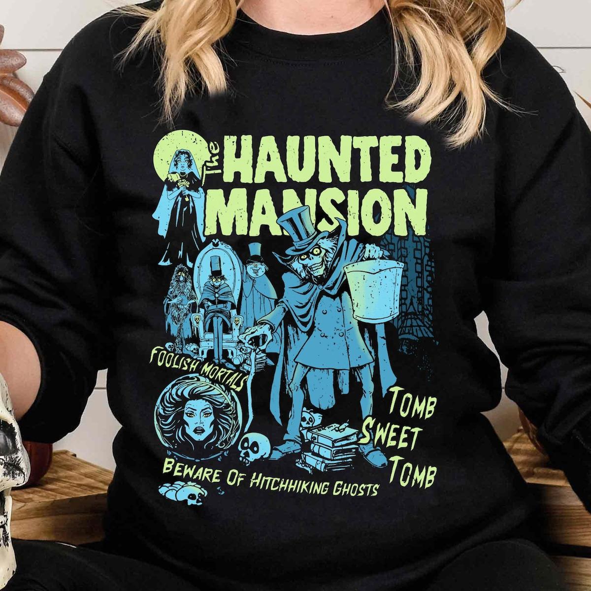 The Haunted Mansion Madame Leota Hitchhiking Ghosts The Hatbox Ghost Shirt 3