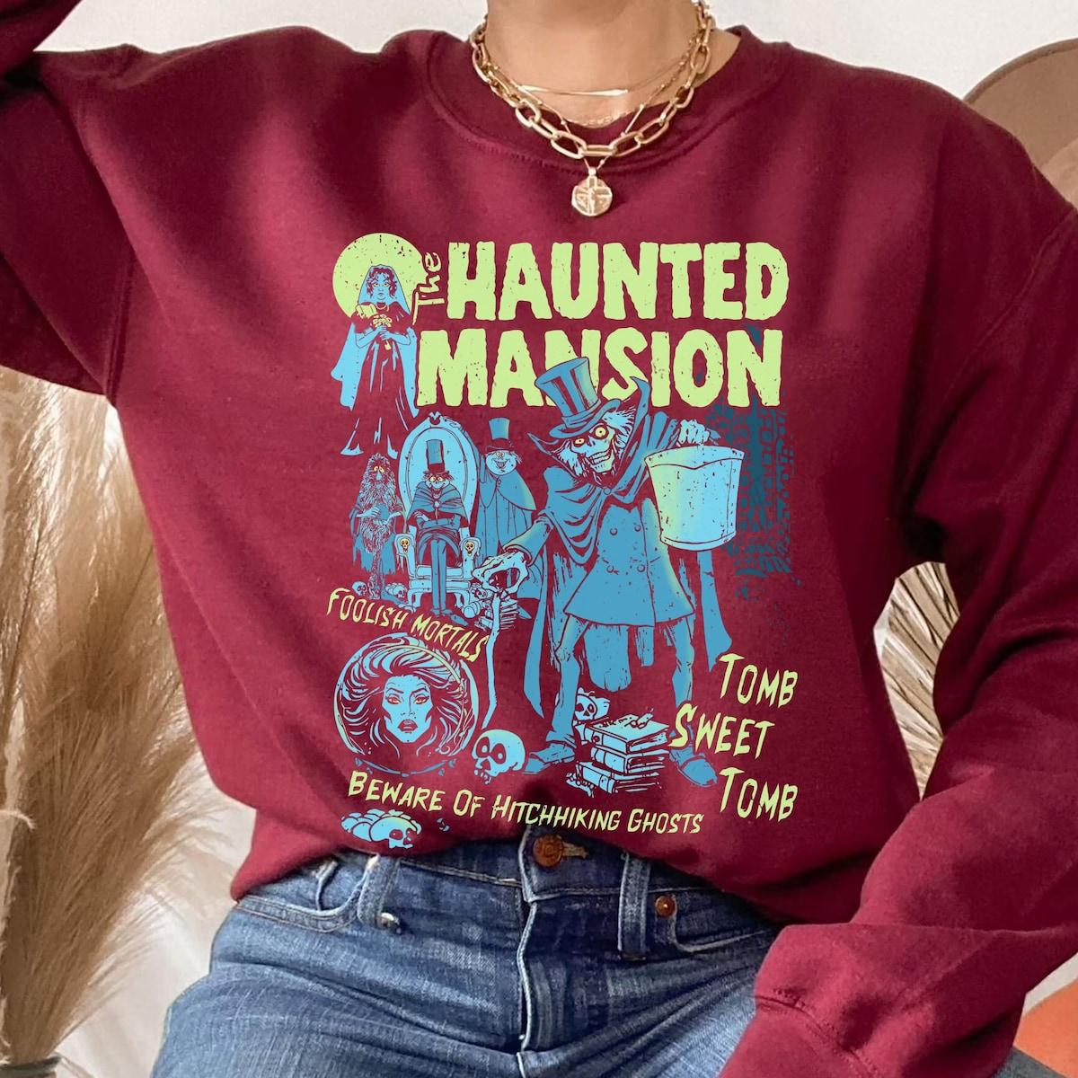 The Haunted Mansion Madame Leota Hitchhiking Ghosts The Hatbox Ghost Shirt 6