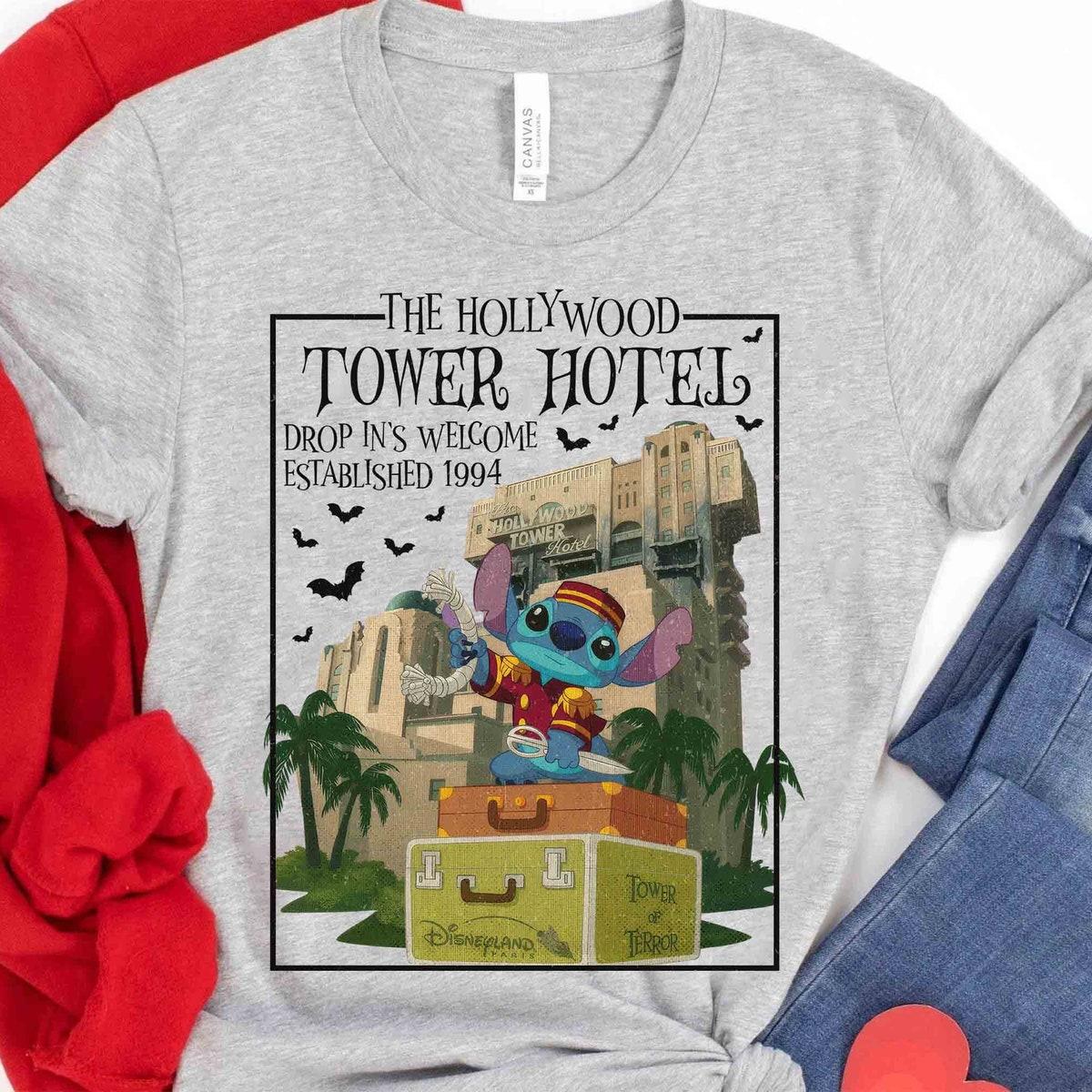 The Hollywood Tower Hotel Stitch Halloween Shirt 3